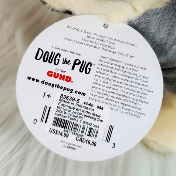 🆕️ NWT Gund Doug the Pug Dog Pup Pug Life 5 Inch Plush Stuffed Animal Toy 5" - Picture 9 of 16